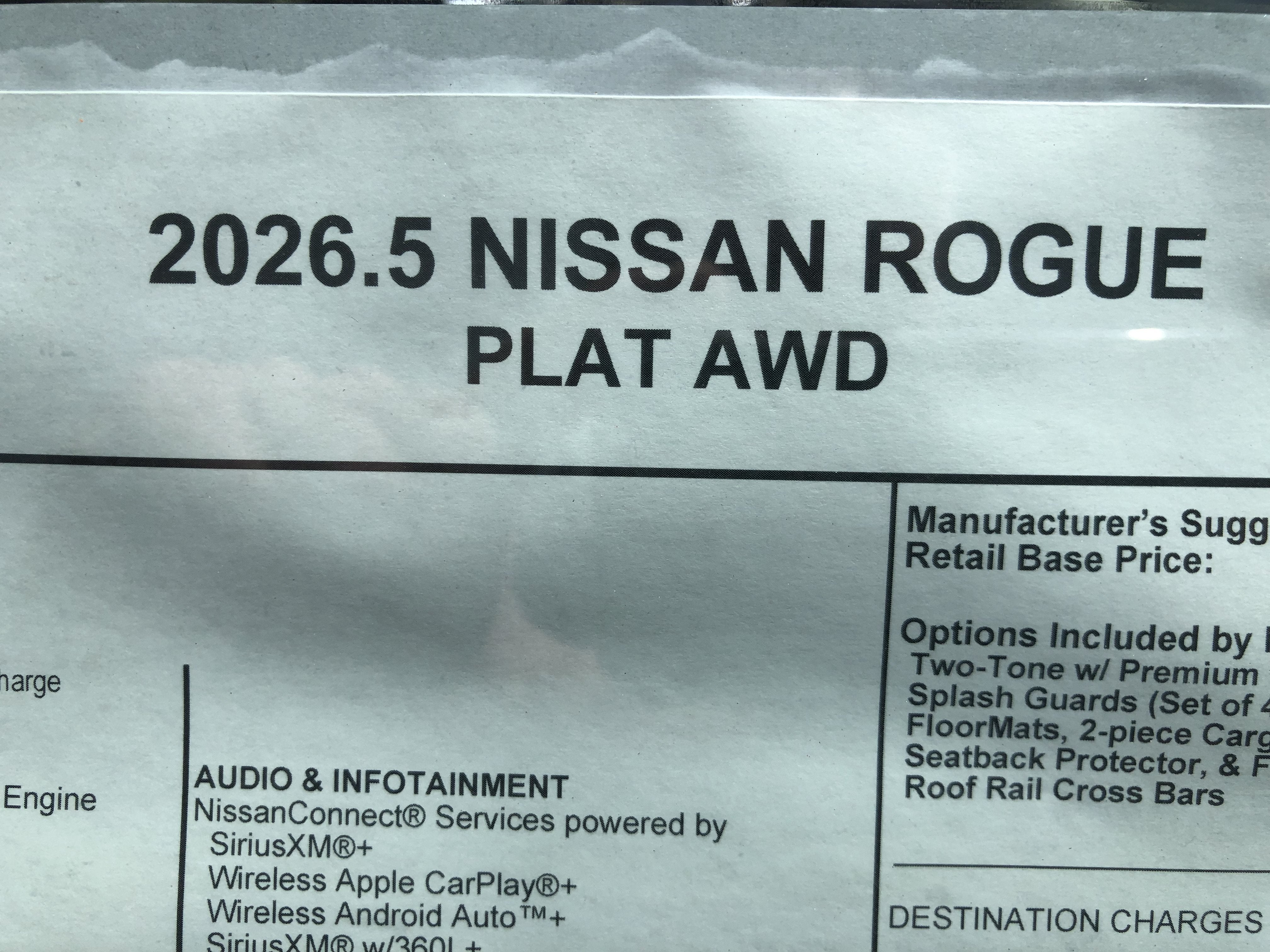 2026 Nissan Rogue Platinum