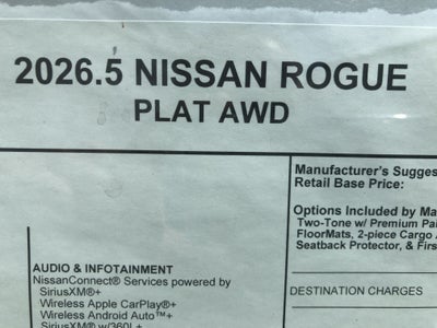 2026 Nissan Rogue Platinum