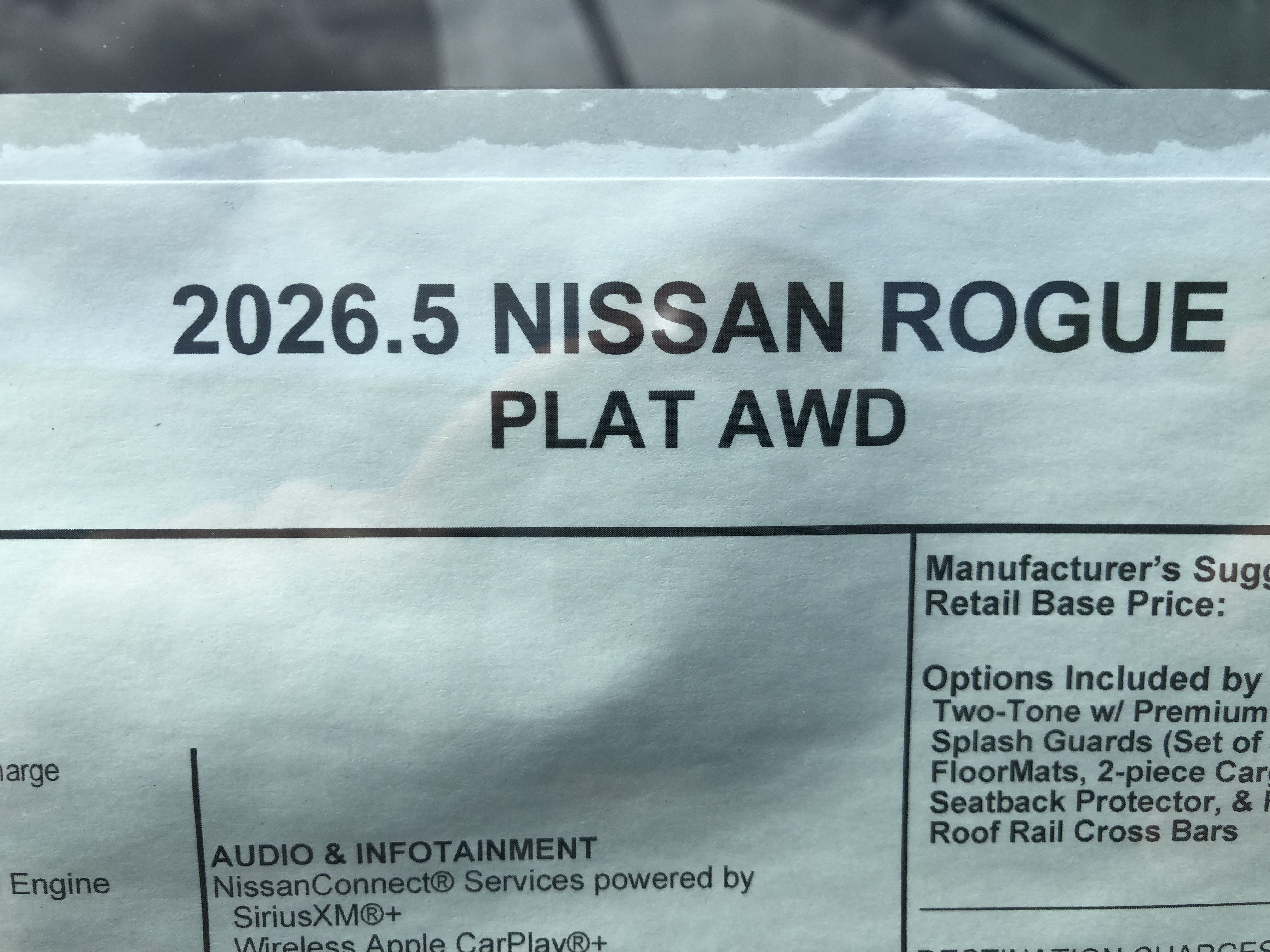 2026 Nissan Rogue Platinum