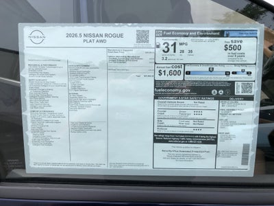 2026 Nissan Rogue Platinum