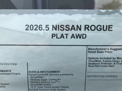 2026 Nissan Rogue Platinum