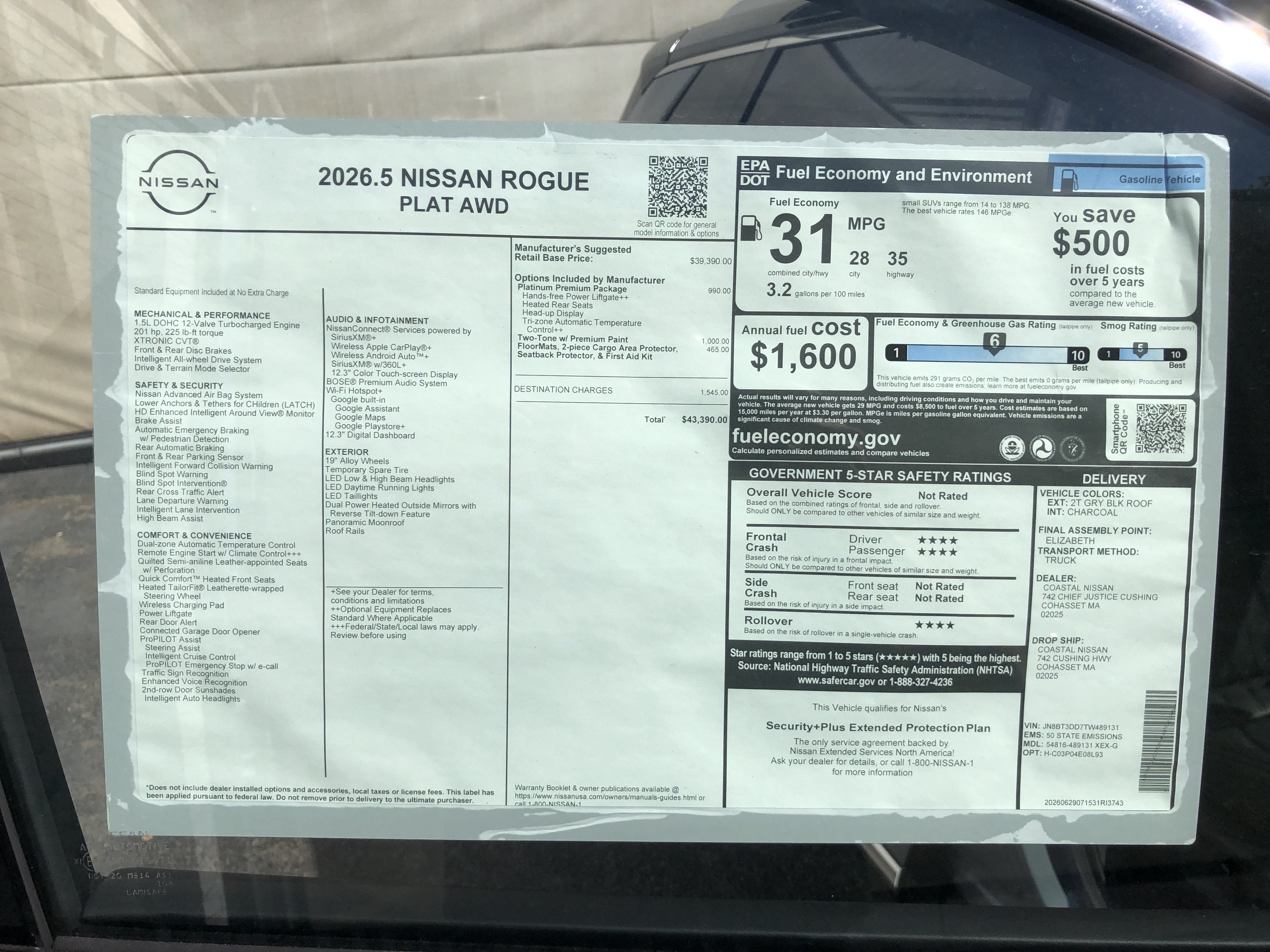 2026 Nissan Rogue Platinum