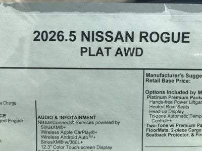 2026 Nissan Rogue Platinum