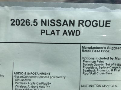 2026 Nissan Rogue Platinum