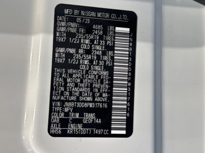 2023 Nissan Rogue Platinum W/Premium Package