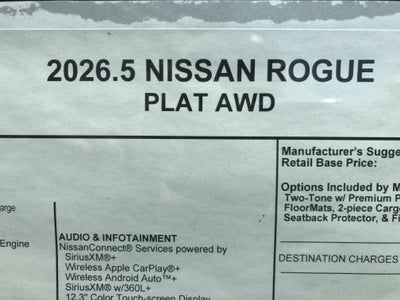 2026 Nissan Rogue Platinum