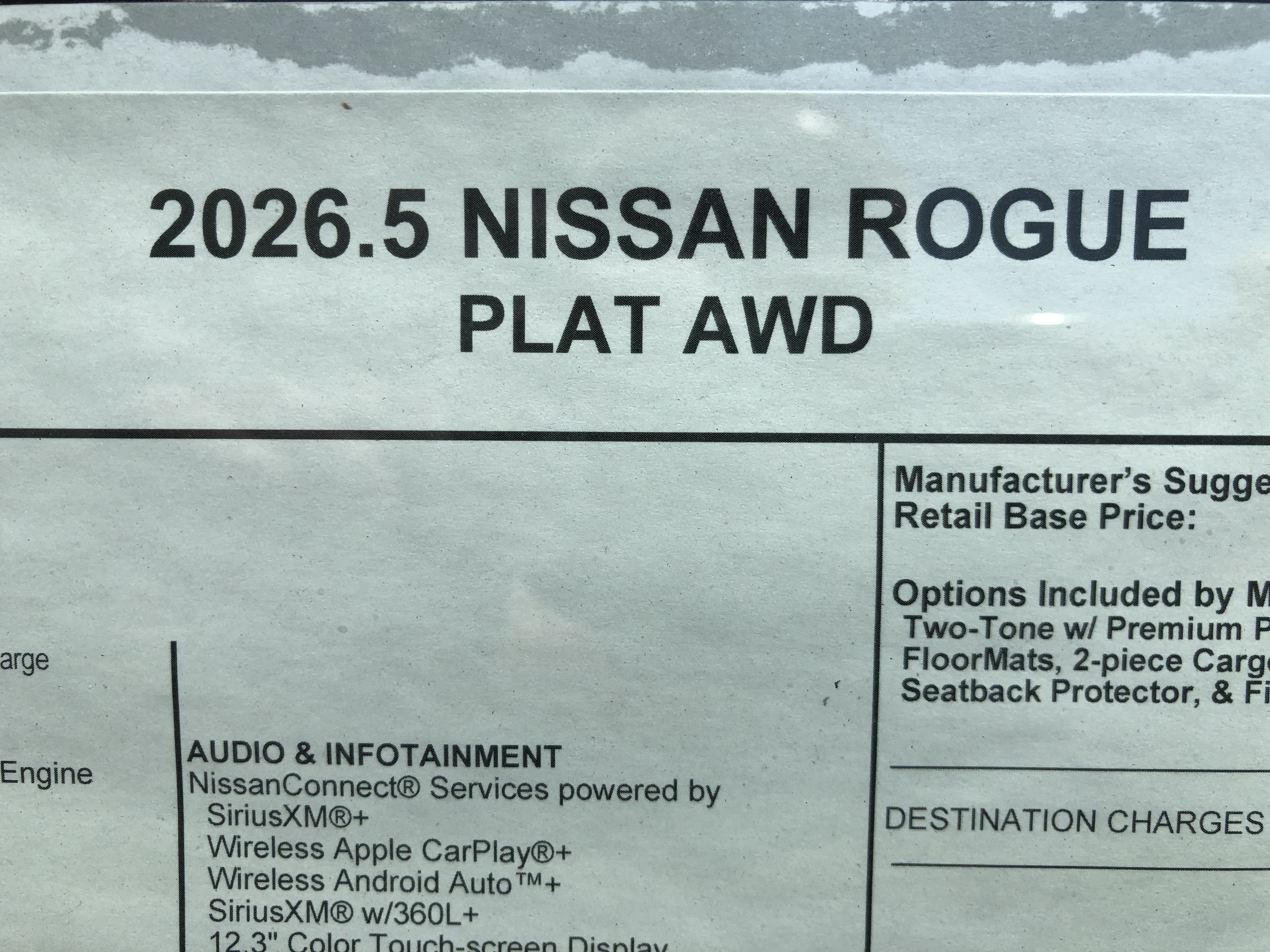 2026 Nissan Rogue Platinum