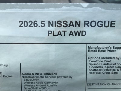 2026 Nissan Rogue Platinum