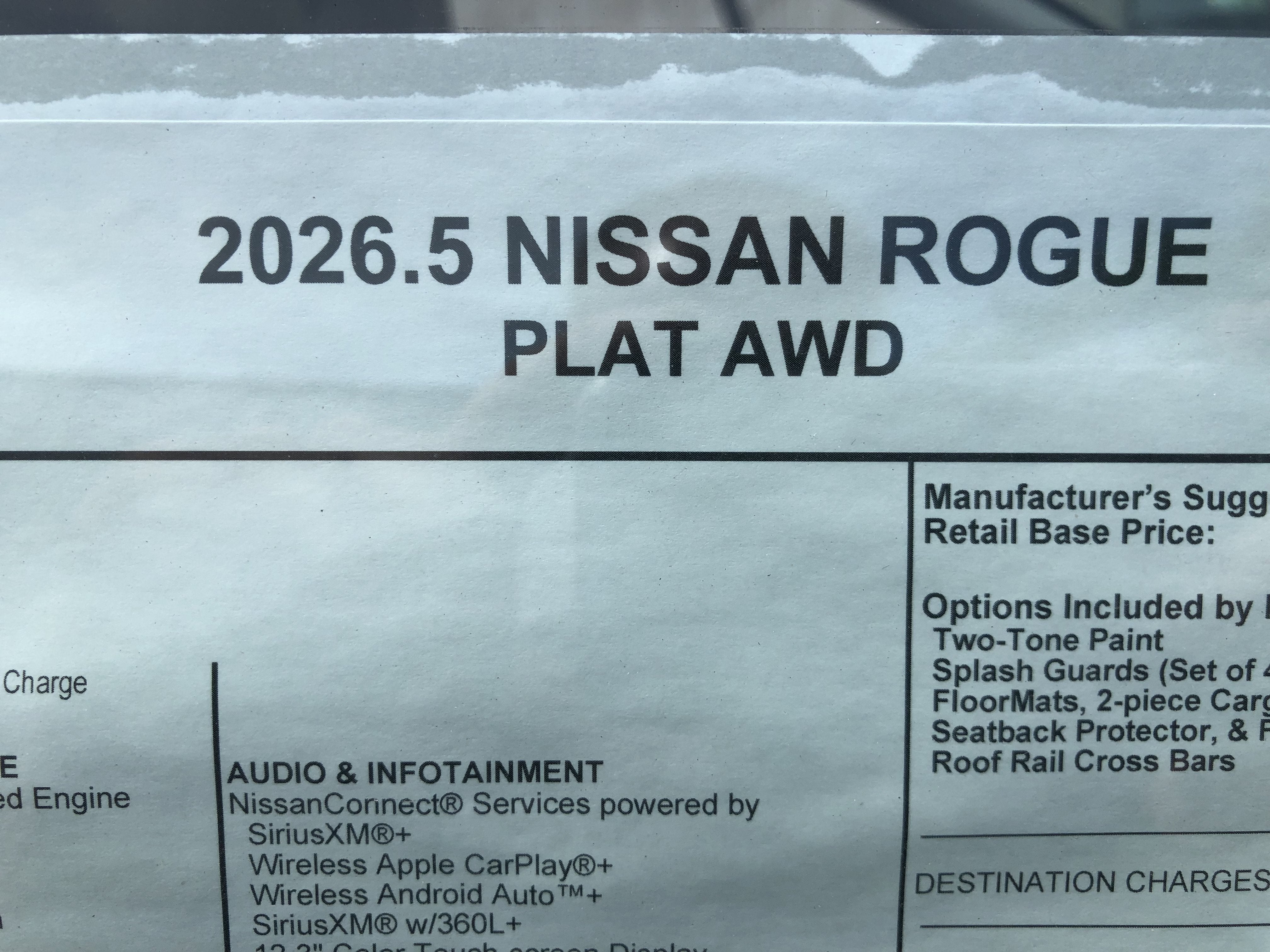 2026 Nissan Rogue Platinum