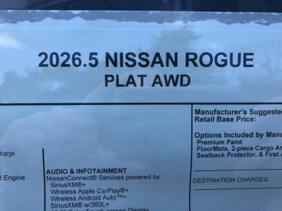 2026 Nissan Rogue Platinum