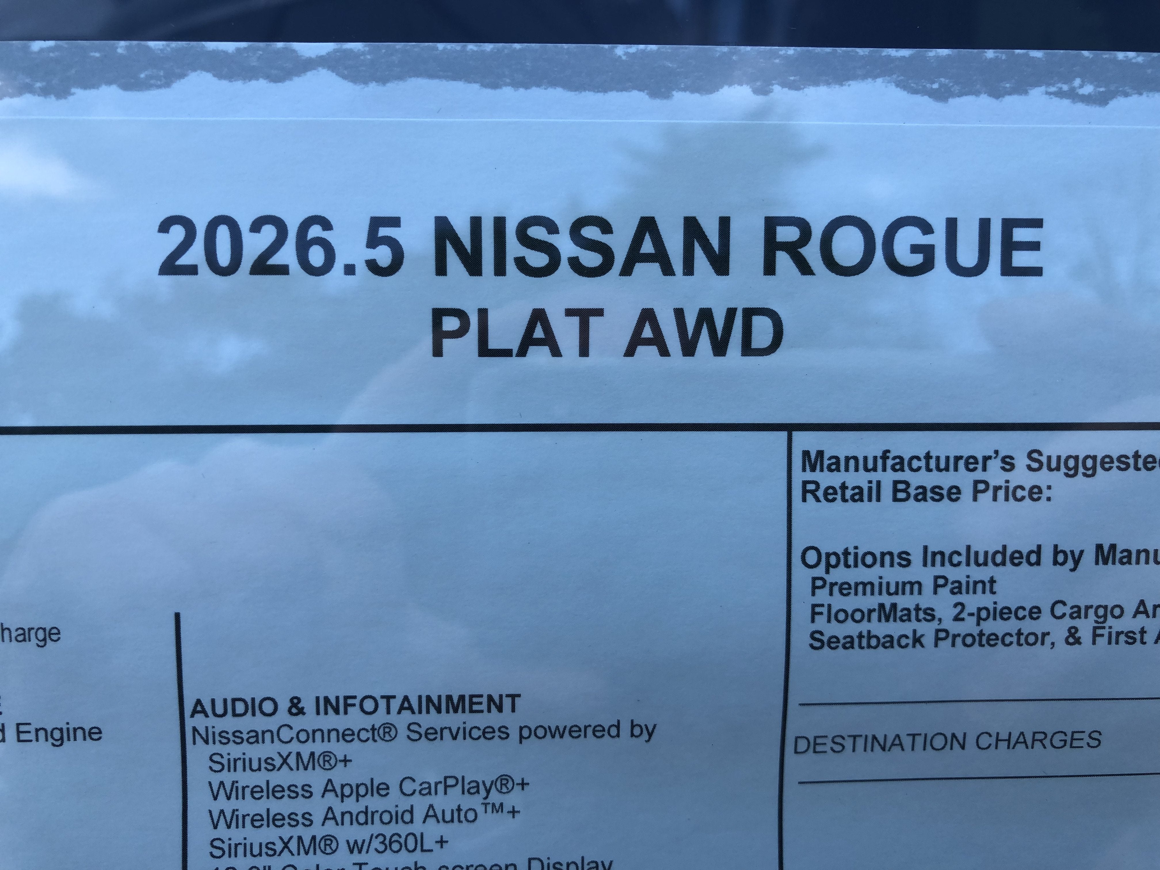 2026 Nissan Rogue Platinum