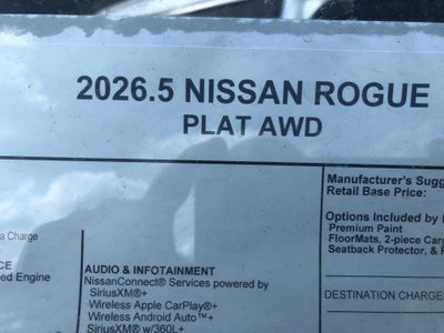 2026 Nissan Rogue Platinum