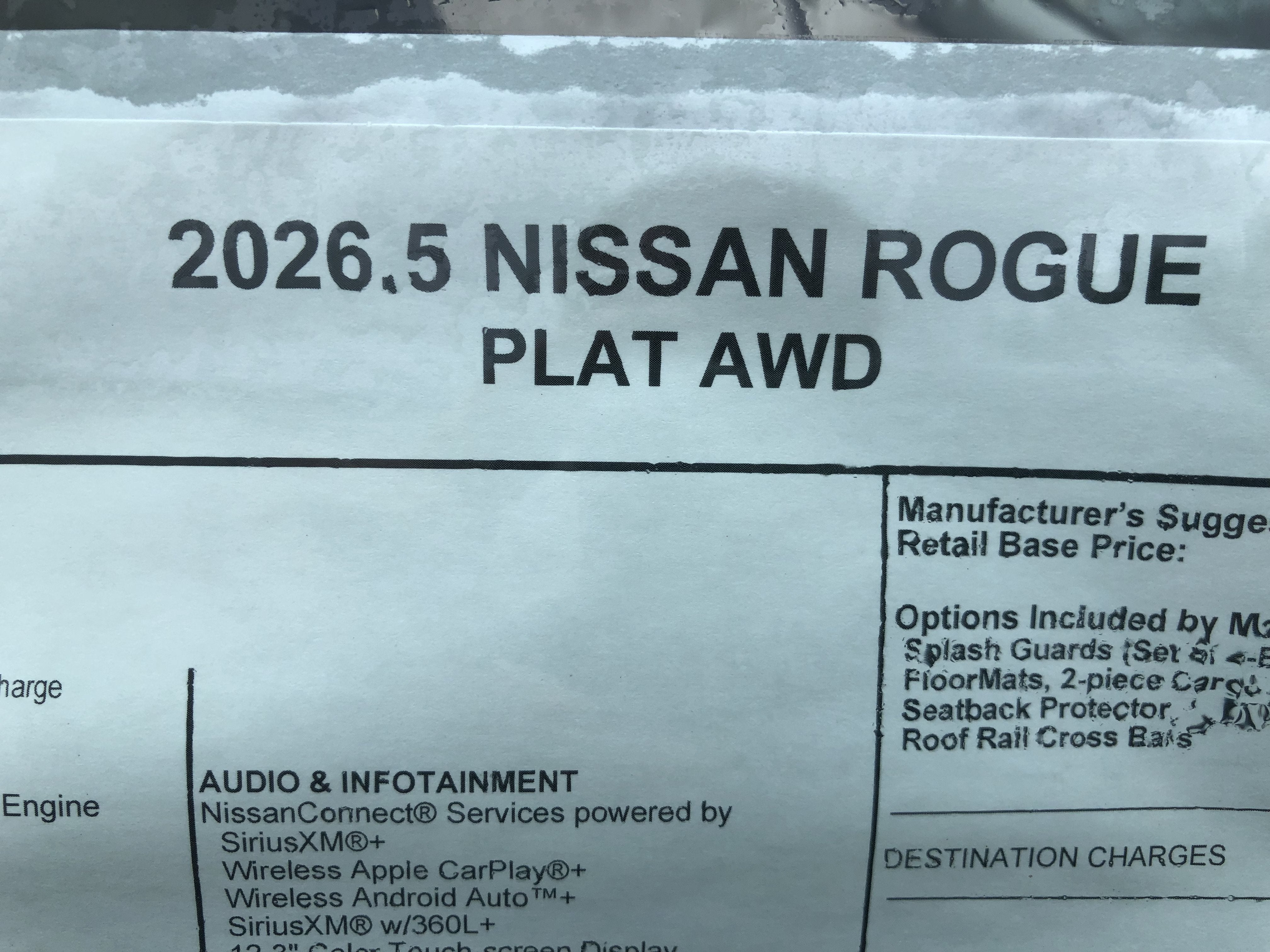 2026 Nissan Rogue Platinum