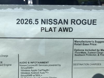 2026 Nissan Rogue Platinum