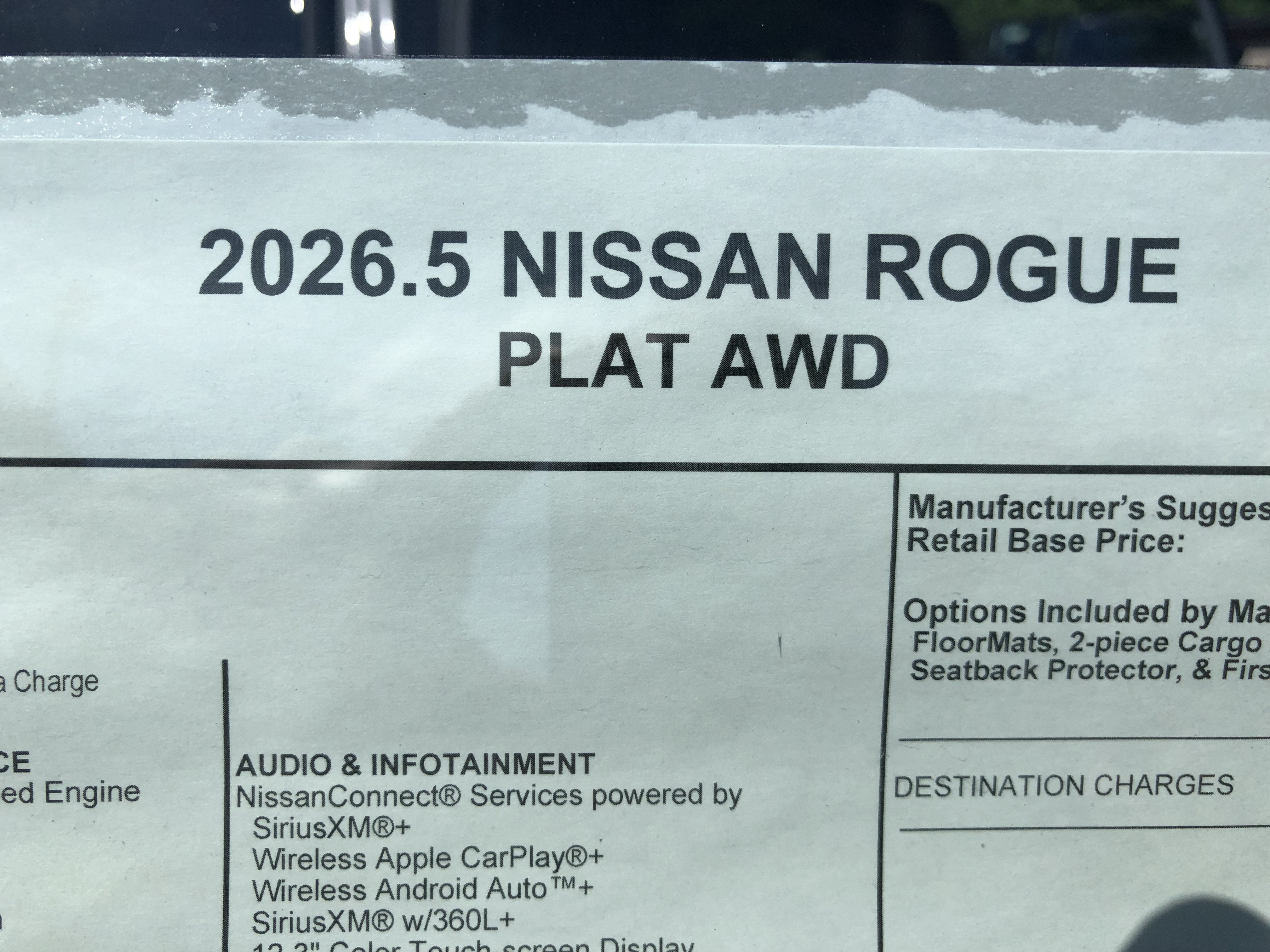 2026 Nissan Rogue Platinum