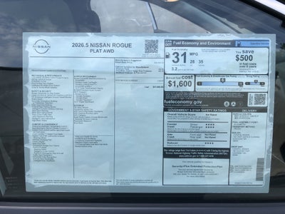 2026 Nissan Rogue Platinum