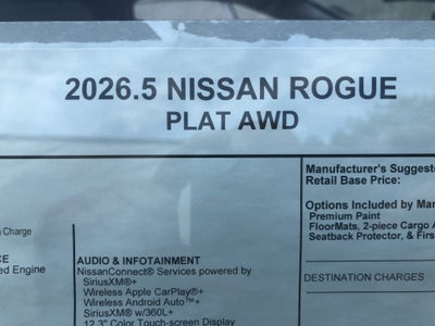 2026 Nissan Rogue Platinum
