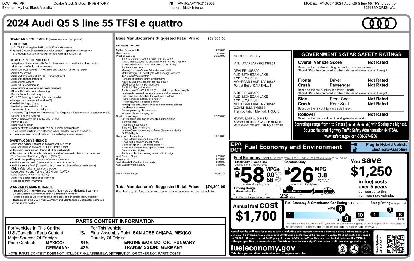 2024 Audi Q5 S line Prestige