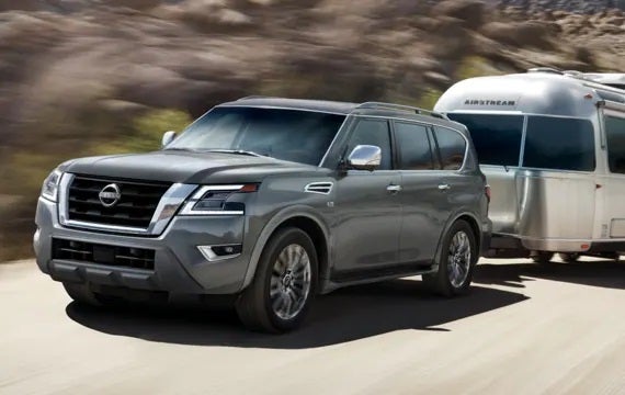 2023 Nissan Armada towing an airstream | Coastal Nissan in Norwell MA