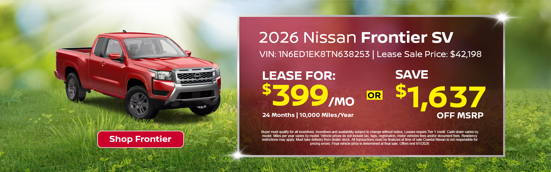 Nissan Frontier Special Offer Norwell, MA