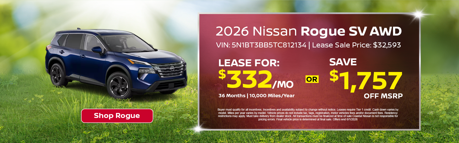 Nissan Rogue Special Offer Norwell, MA