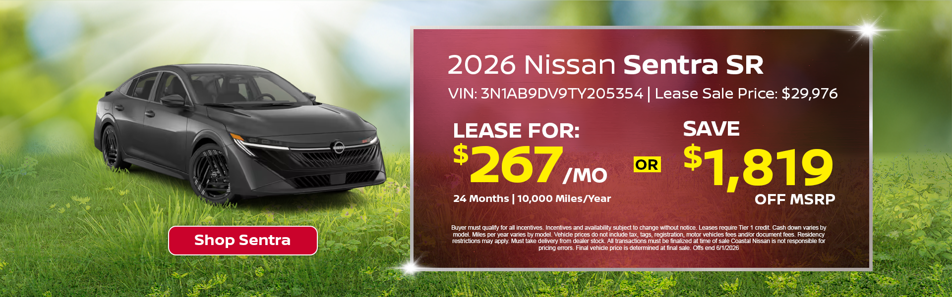 Nissan Sentra Special Offer Norwell, MA