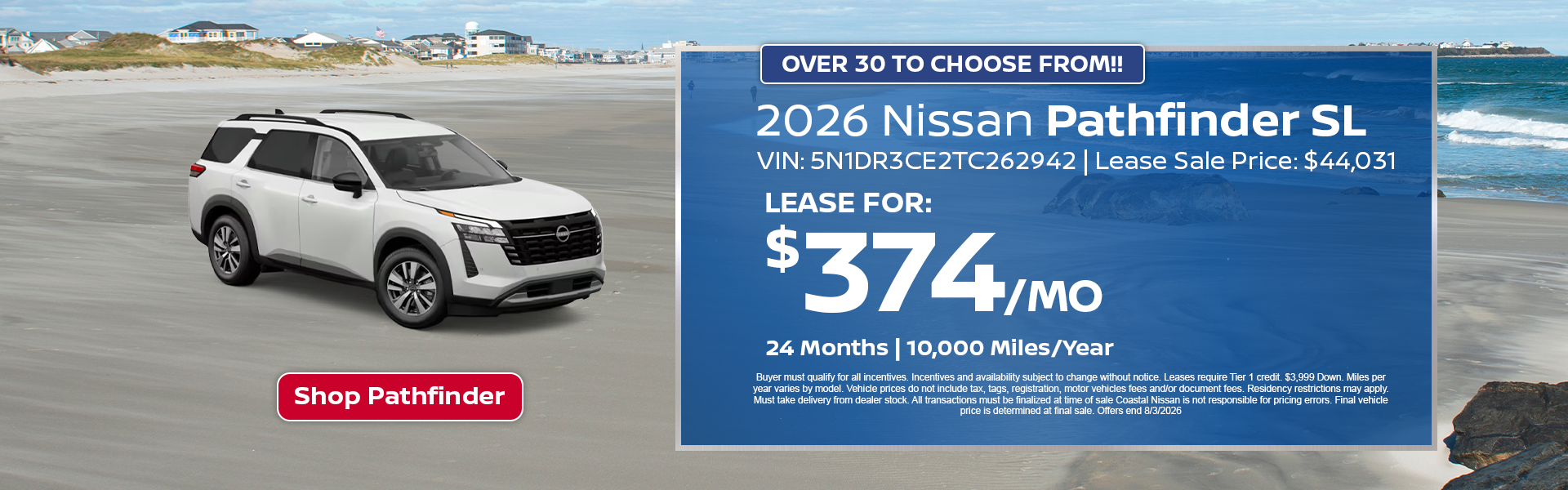 Nissan Pathfinder Special Offer in Norwell, MA