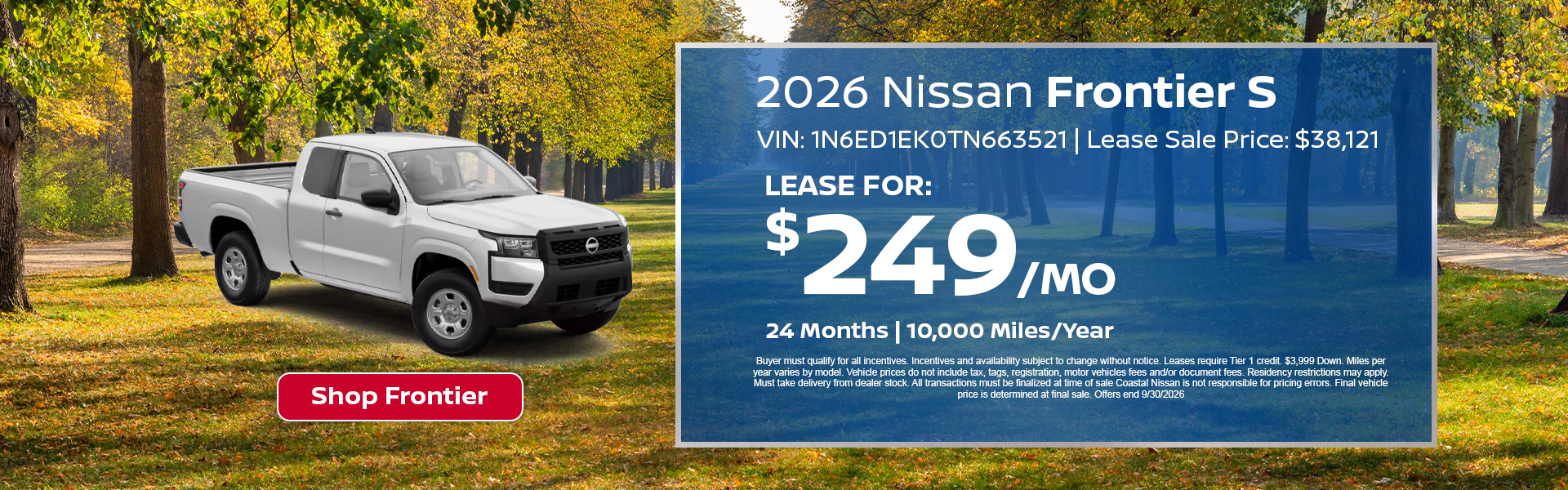 Nissan Frontier Special Offer Norwell, MA