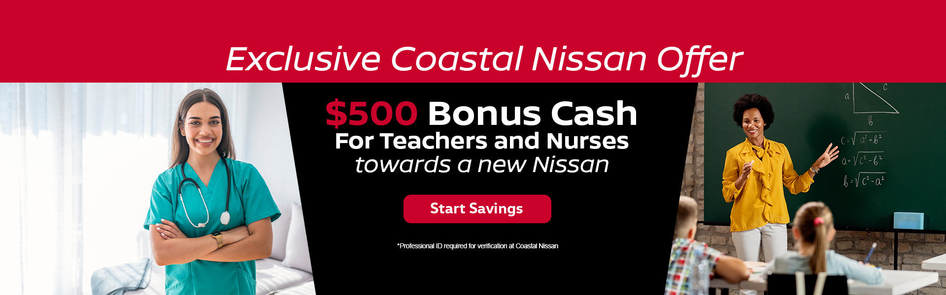 Exclusive Nissan Teacher and Nurse Special Offer