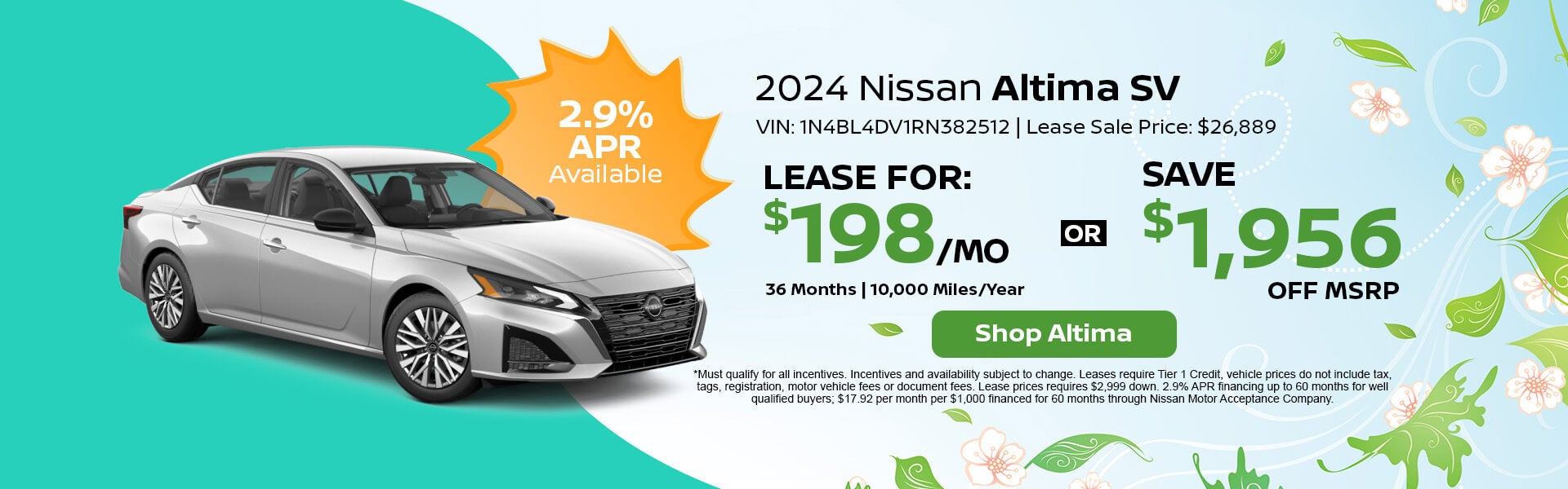 Nissan Altima Special Offer Norwell, MA