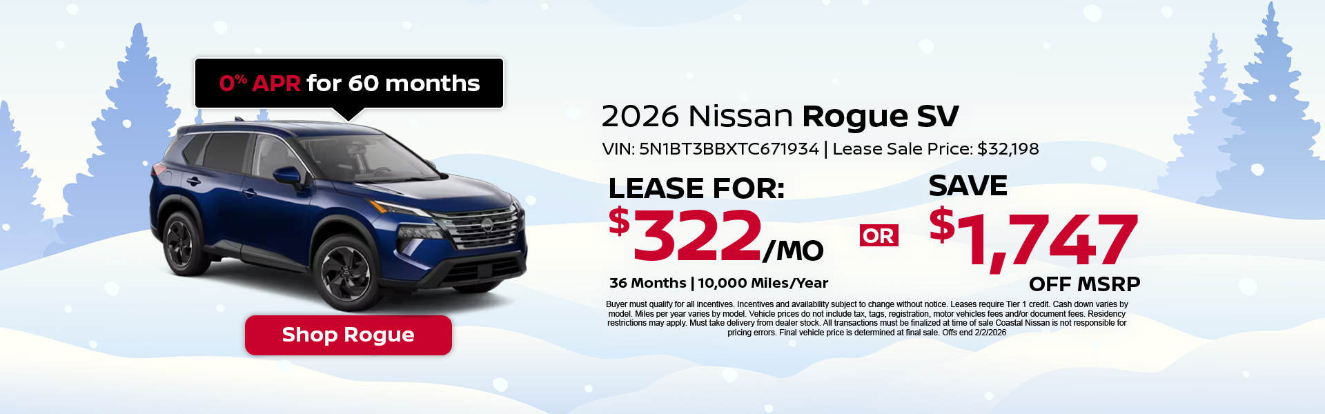 Nissan Rogue Special Offer Norwell, MA