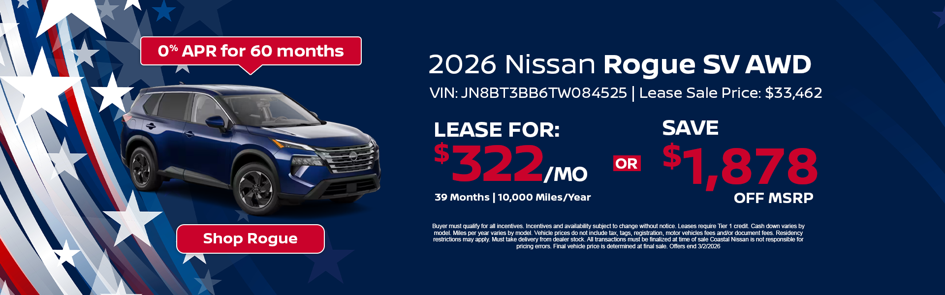 Nissan Rogue Special Offer Norwell, MA