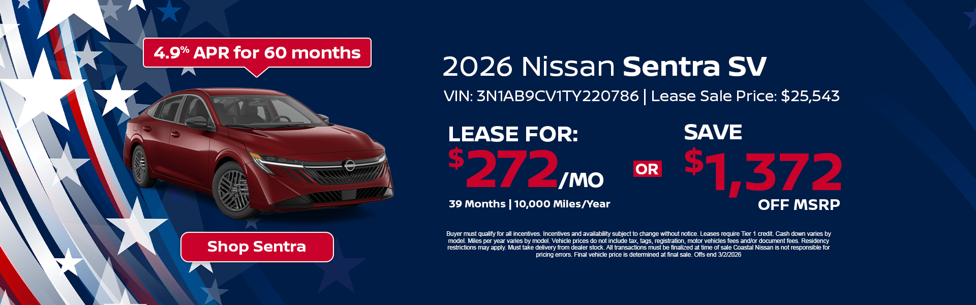 Nissan Sentra Special Offer Norwell, MA