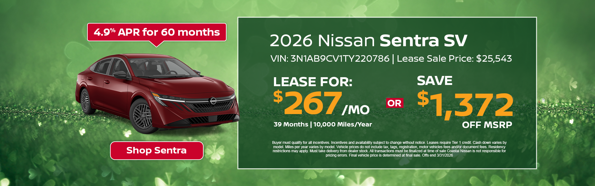Nissan Sentra Special Offer Norwell, MA
